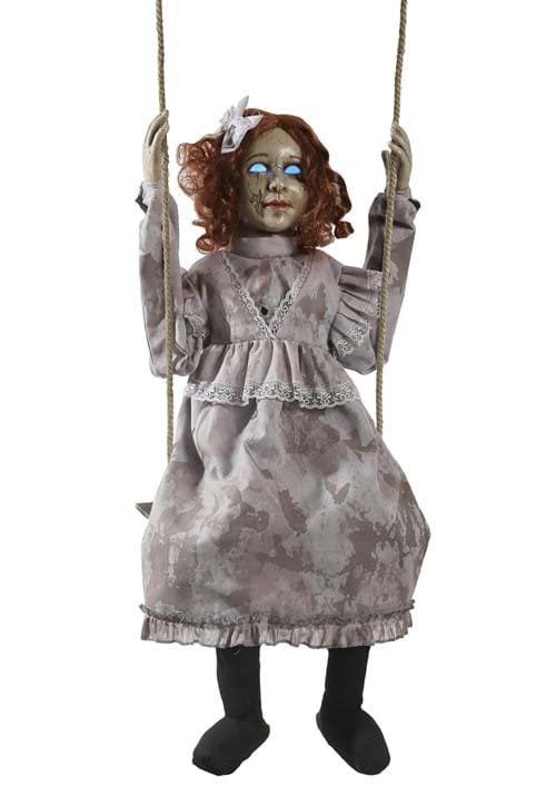 5.4FT Hanging Animated Swinging Creepy Doll Halloween Decoration - US 7107