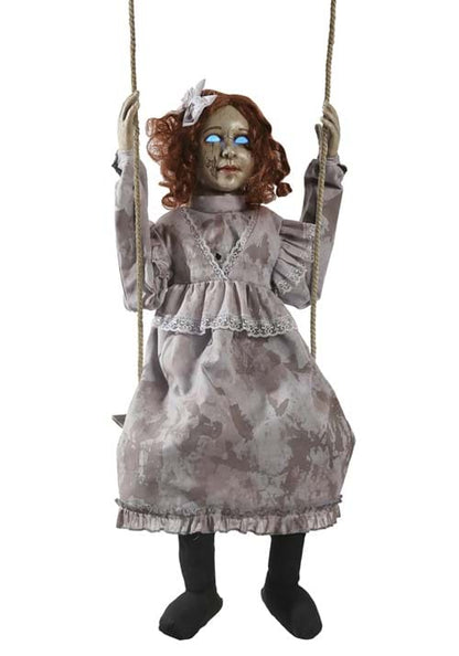5.4FT Hanging Animated Swinging Creepy Doll Halloween Decoration - US 7107