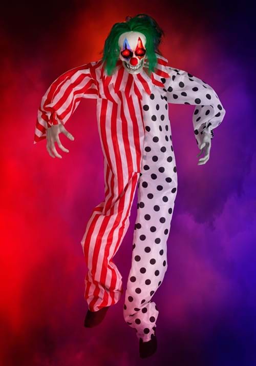 4.5FT Animated Talking Evil Clown Hanging Decoration - US 8954