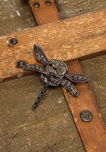 Steampunk Antique Dragonfly Gear Pin - US 7618