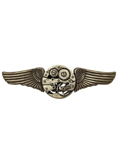 Antique Gear Wing Pin - US 0022