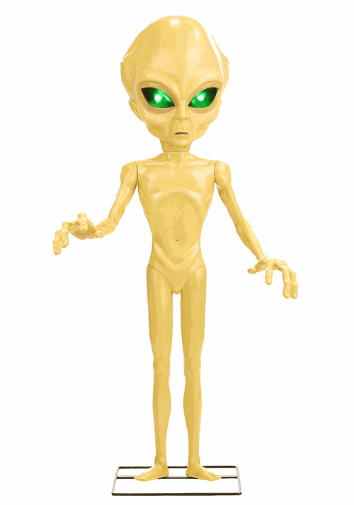 4.5FT Area 51 Roswell Alien Animatronic Decoration - US 3553