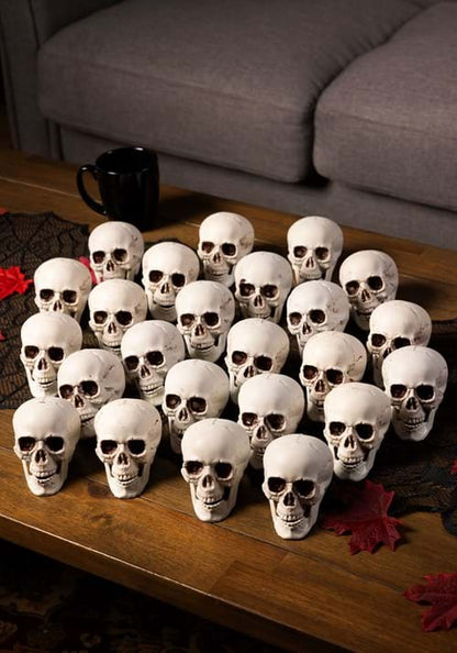 4-Inch Bag of 24 Halloween Skulls Decoration - US 0230