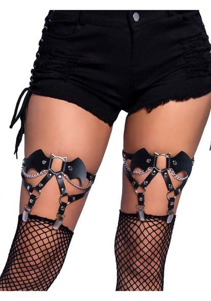 Bat Studded Thigh High Garter for Women - US 6406