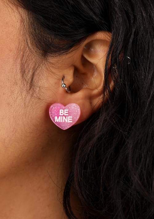 Be Mine Heart Lucite Stud Earrings - US 4480