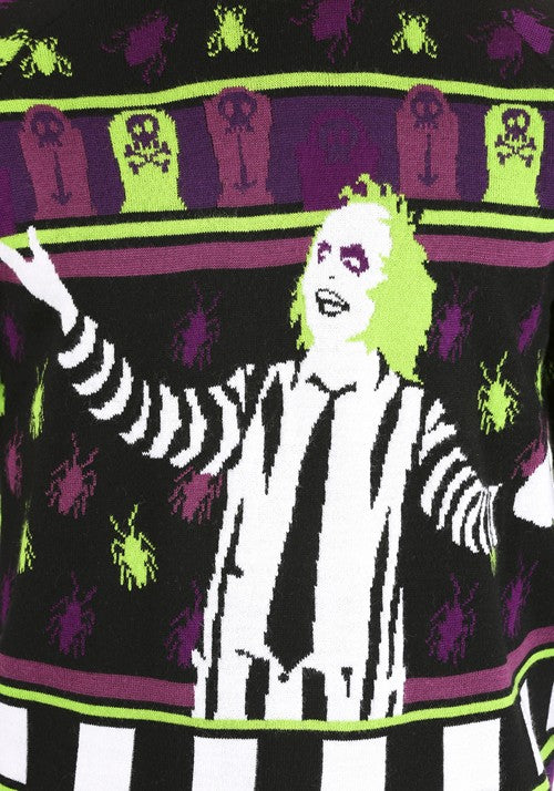 Beetlejuice It's Showtime! Halloween Sweater for Adults - US 2821