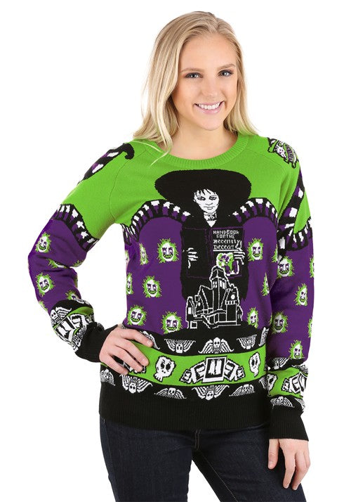 Beetlejuice Lydia Deetz Adult Halloween Sweater - US 9523