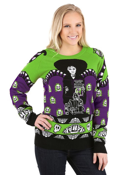 Beetlejuice Lydia Deetz Adult Halloween Sweater - US 9523