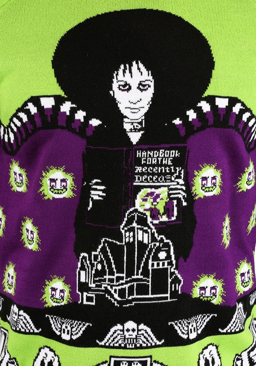 Beetlejuice Lydia Deetz Adult Halloween Sweater - US 9523