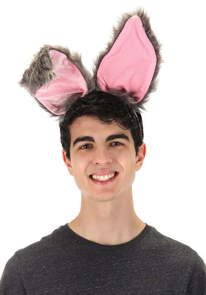 Bendy Gray Bunny Ears Costume Headband - US 7133