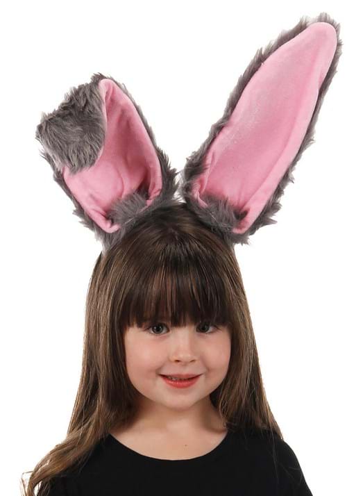 Bendy Gray Bunny Ears Costume Headband - US 7133