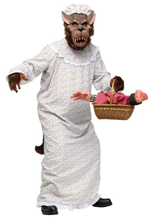 Big Bad Granny Wolf Costume for Adults, - US 3153