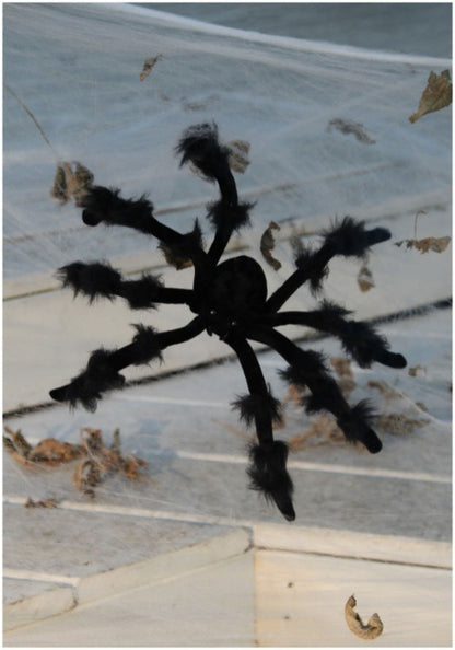 20-Inch Poseable Black Spider Decoration - US 0808