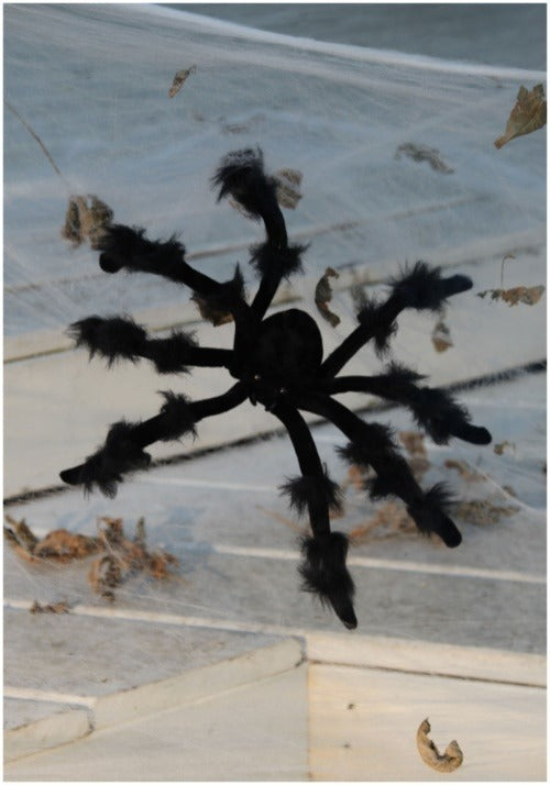 20-Inch Poseable Black Spider Decoration - US 0808