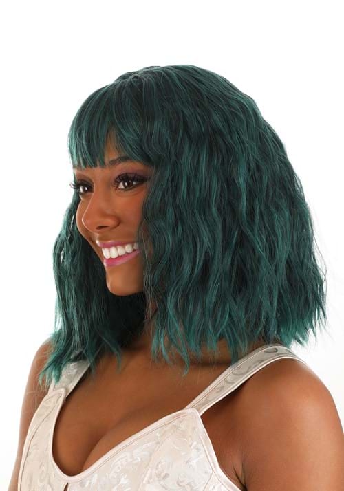 Black and Green Wavy Wig Accessory - US 5531