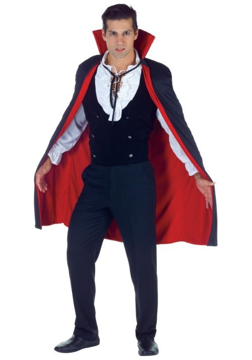 High Collar Cloaked Vampire Cape for Adults - US 9301