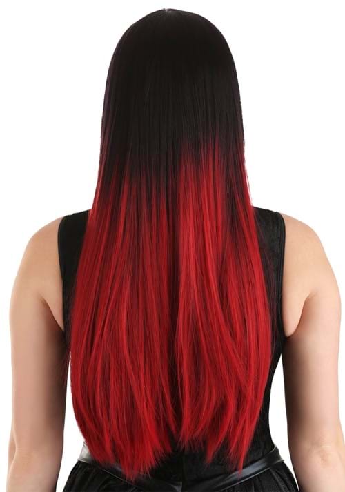 Black and Red Ombre Wig for Adults - US 8295