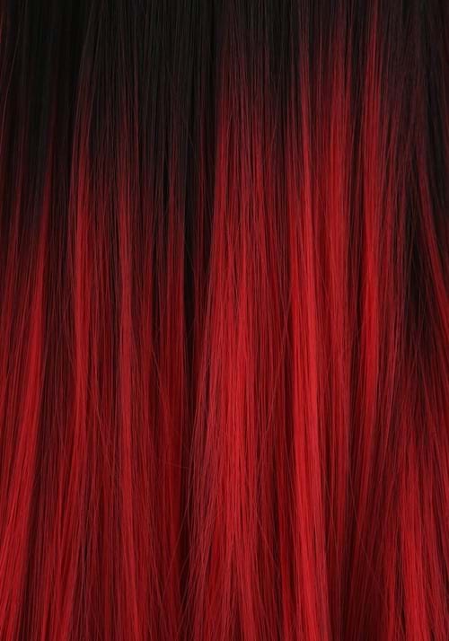 Black and Red Ombre Wig for Adults - US 8295