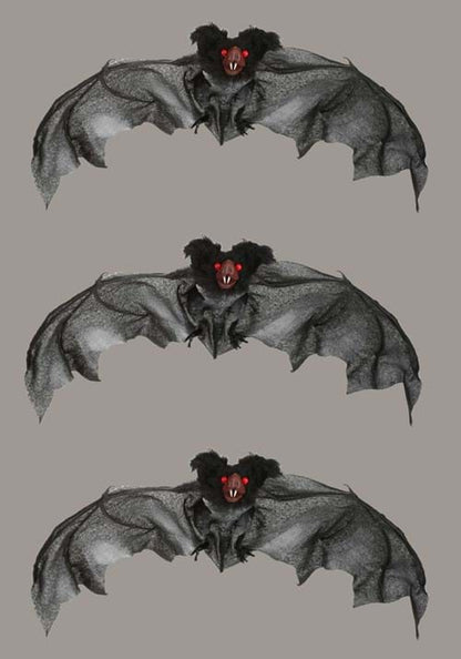 Pack of 3 Black Halloween Bats Decoration - US 4769