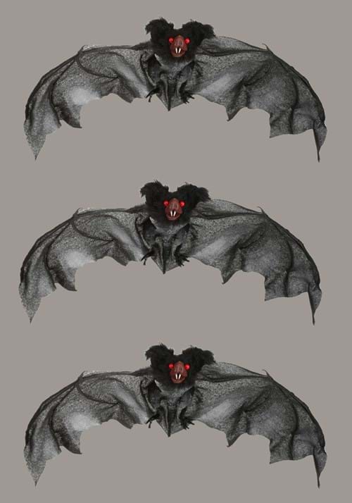 Pack of 3 Black Halloween Bats Decoration - US 4769