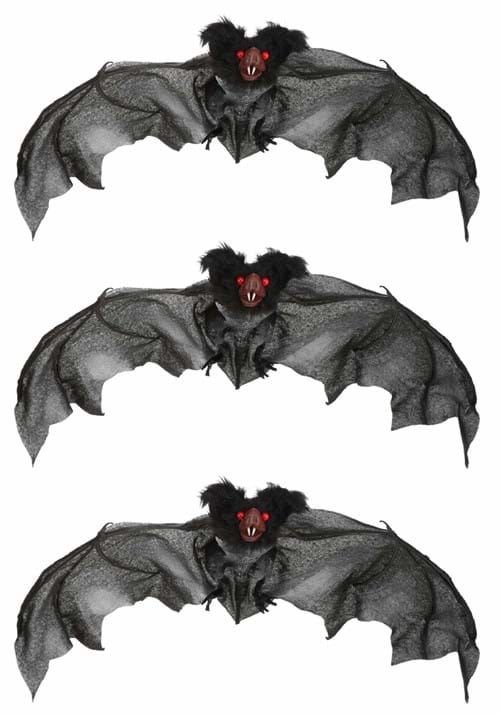 Pack of 3 Black Halloween Bats Decoration - US 4769