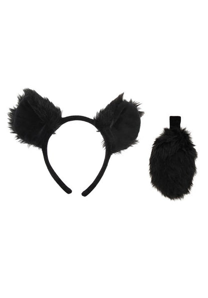 Black Bear Costume Ears Headband & Tail Kit - US 8402