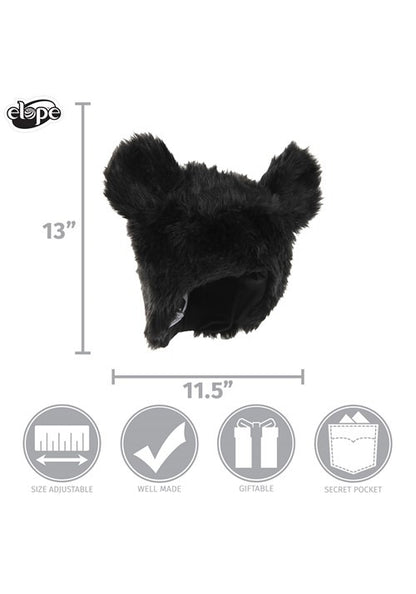 Black Bear Adult Plush Costume Hat - US 9232