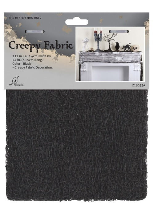 Creepy Black Fabric Decor - US 6924