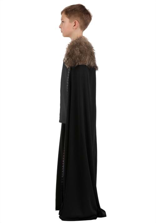 Black Faux Fur Collar Kid's Viking Costume Cape - US 3179