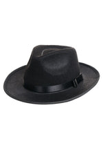 Black Gangster Costume Hat for Adults - US 4305