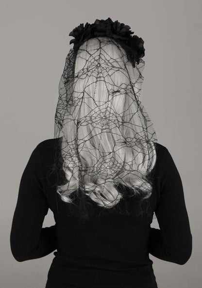 Women's Black Gothic Veil Accessory - US 7394