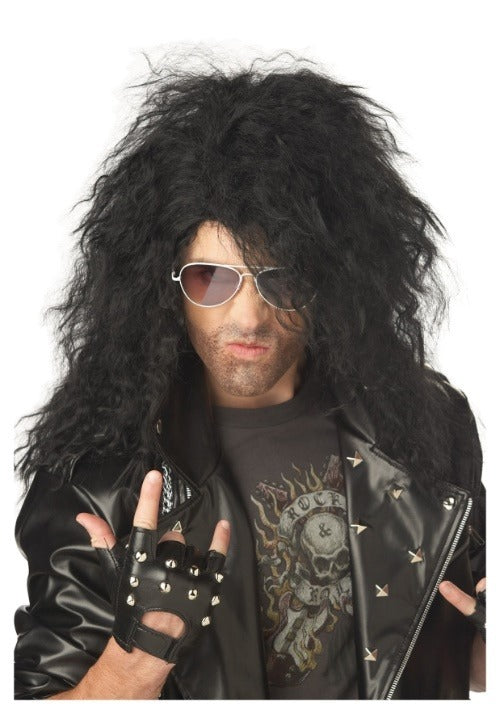 Black Heavy Metal Wig - US 0815