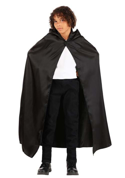 Black Hooded Cloak for Kids - US 2202