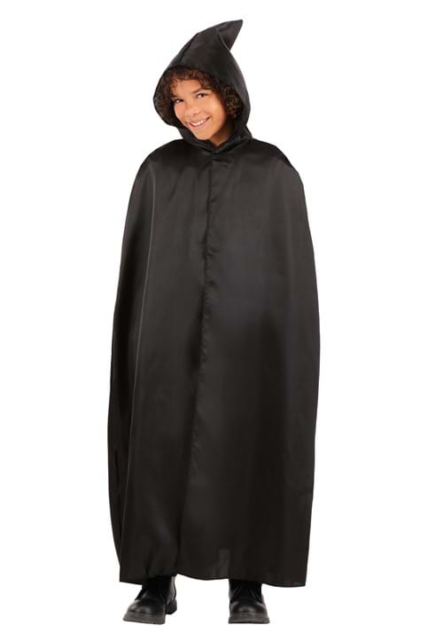 Black Hooded Cloak for Kids - US 2202