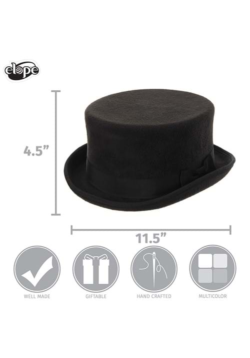 Adult Black John Bull Costume Hat - US 9340