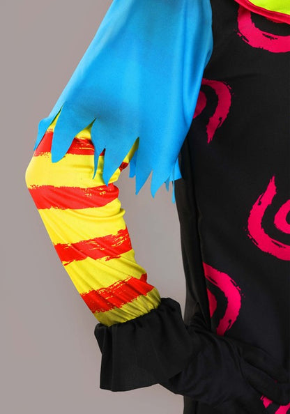 Men's Black Light Scary Premium Clown Costume - US 0759