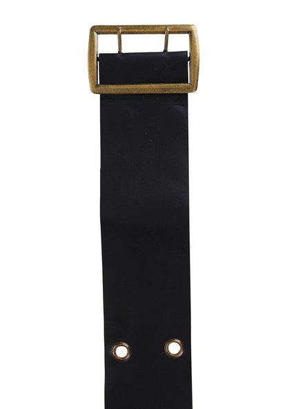 66-Inch Black Vinyl Double Layer Holes Costume Belt - US 8332