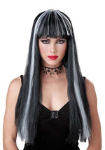 White and Black Witch Wig - US 6422