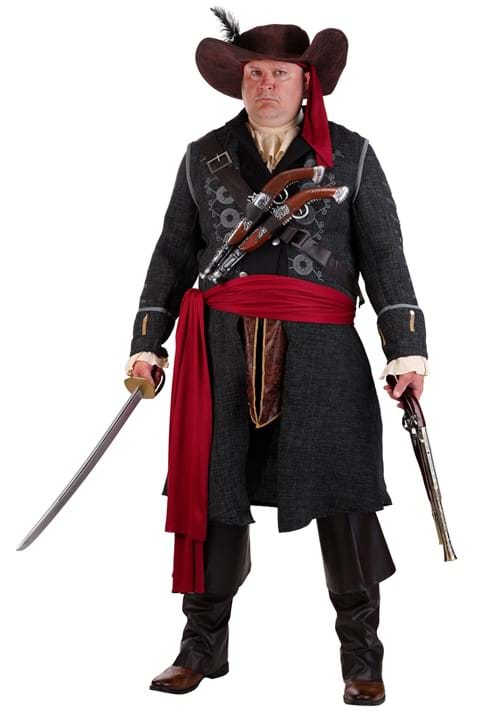 Plus Size Blackbeard Pirate Costume for Adults - US 6154