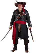 Plus Size Blackbeard Pirate Costume for Adults - US 6154