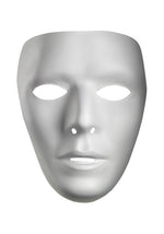 Plain White Male Costume Mask for Adults - US 7036