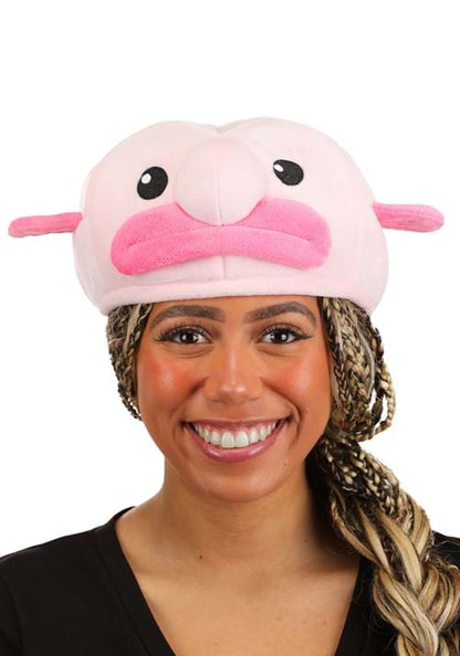 Pink Blobfish Costume Hat for Adults - US 7116
