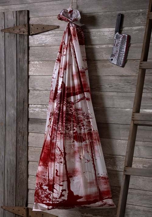 6FT Inflatable Body in Bloody Body Bag Halloween Decoration - US 6863