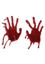 18-Inch Bloody Hand Print Window Cling Decoration - US 9292