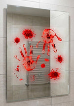 Bloody Handprint Window Cling Decoration - US 0875