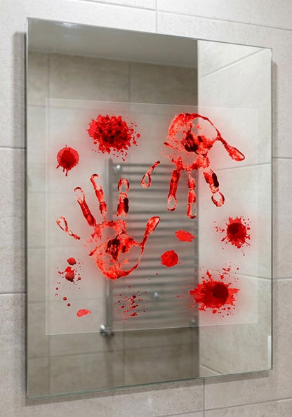 Bloody Handprint Window Cling Decoration - US 0875