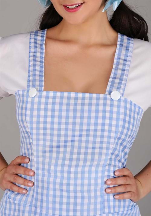 Sexy Blue Gingham Costume Dress for Women - US 4423