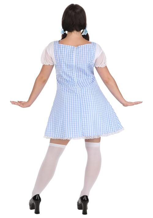 Sexy Blue Gingham Costume Dress for Women - US 4423