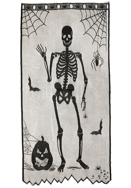 7FT Bony Buddy Skeleton Halloween Door Curtain Decoration - US 3431