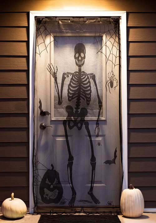 7FT Bony Buddy Skeleton Halloween Door Curtain Decoration - US 3431